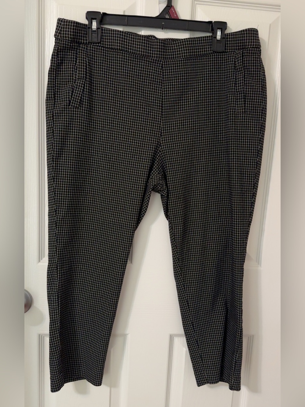 Elle Black and White Check Ponte Pants